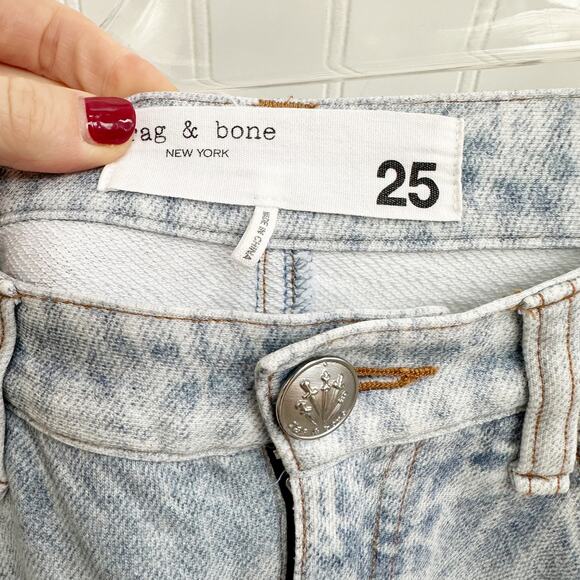 rag & bone Sofie Miramar Sweatpant Ankle Faux Wide Leg Jeans Light Distressed 25 - Picture 6 of 8